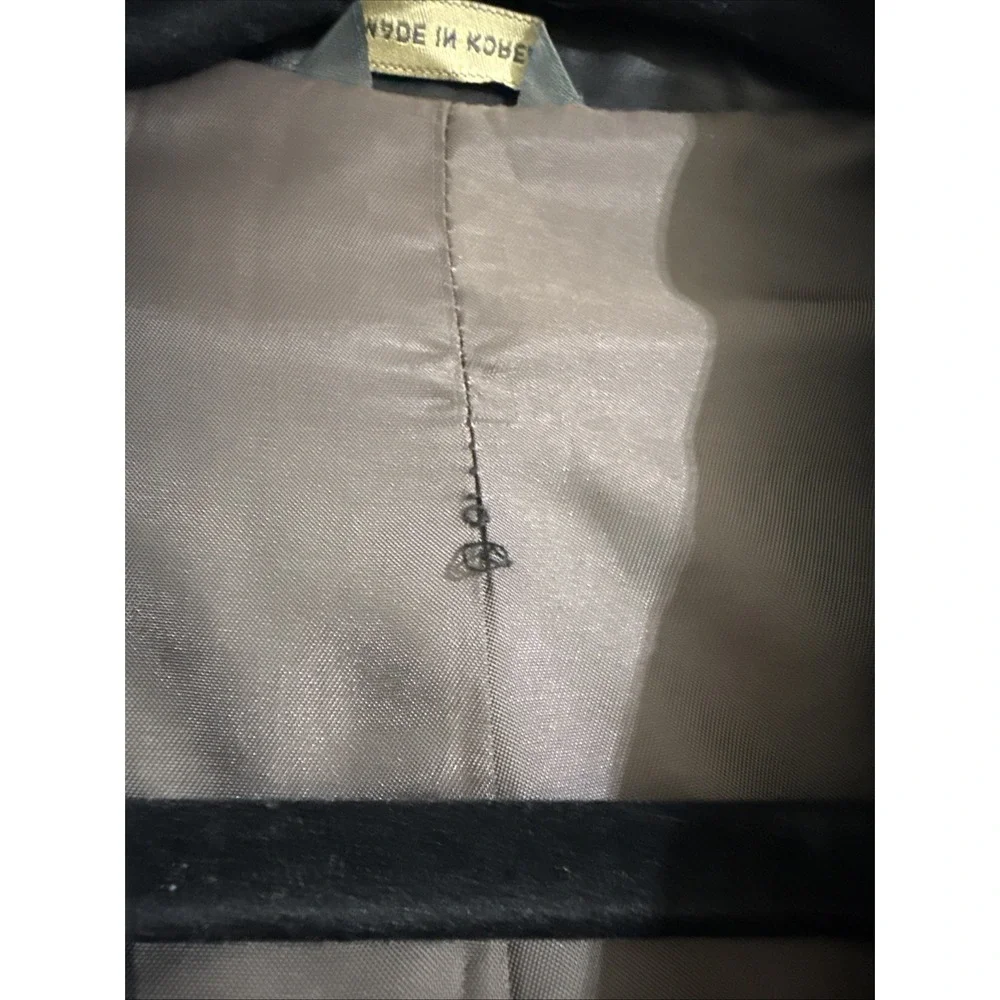 Vtg Mens Leather Coat Banana Republic Black L  Jacket Blazer Rockabilly Y2K Soft